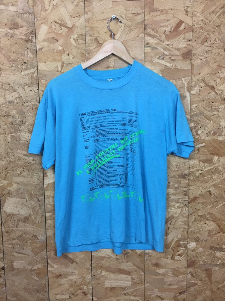 Vintage 90s USA El Paso country day School Texas blue t shirt size large