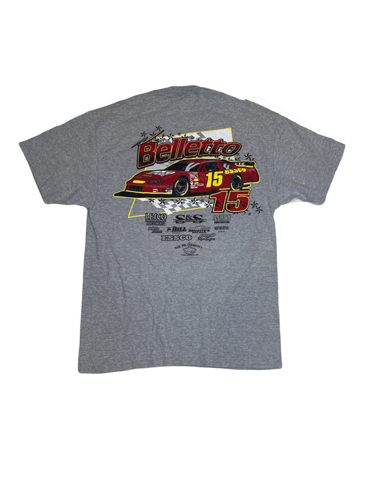 Vintage USA NASCAR Belletto #15 motor racing retro Souvenir t-shirt size large