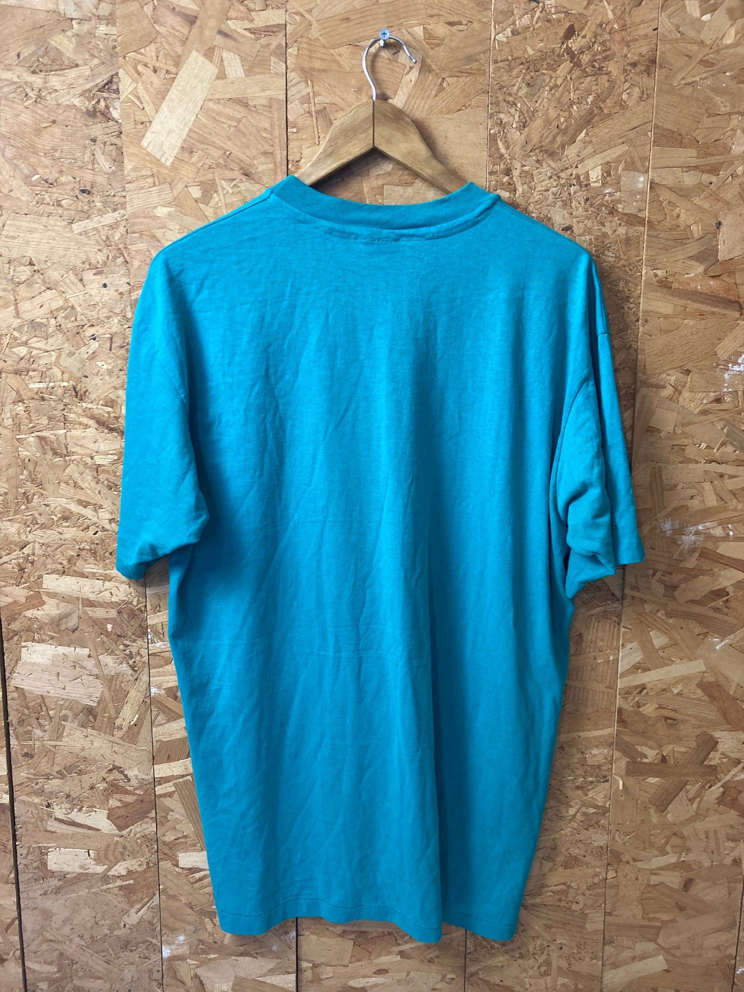 Vintage 90s turquoise Gear Williamsburg cycle festival souvenir t-shirt size XL