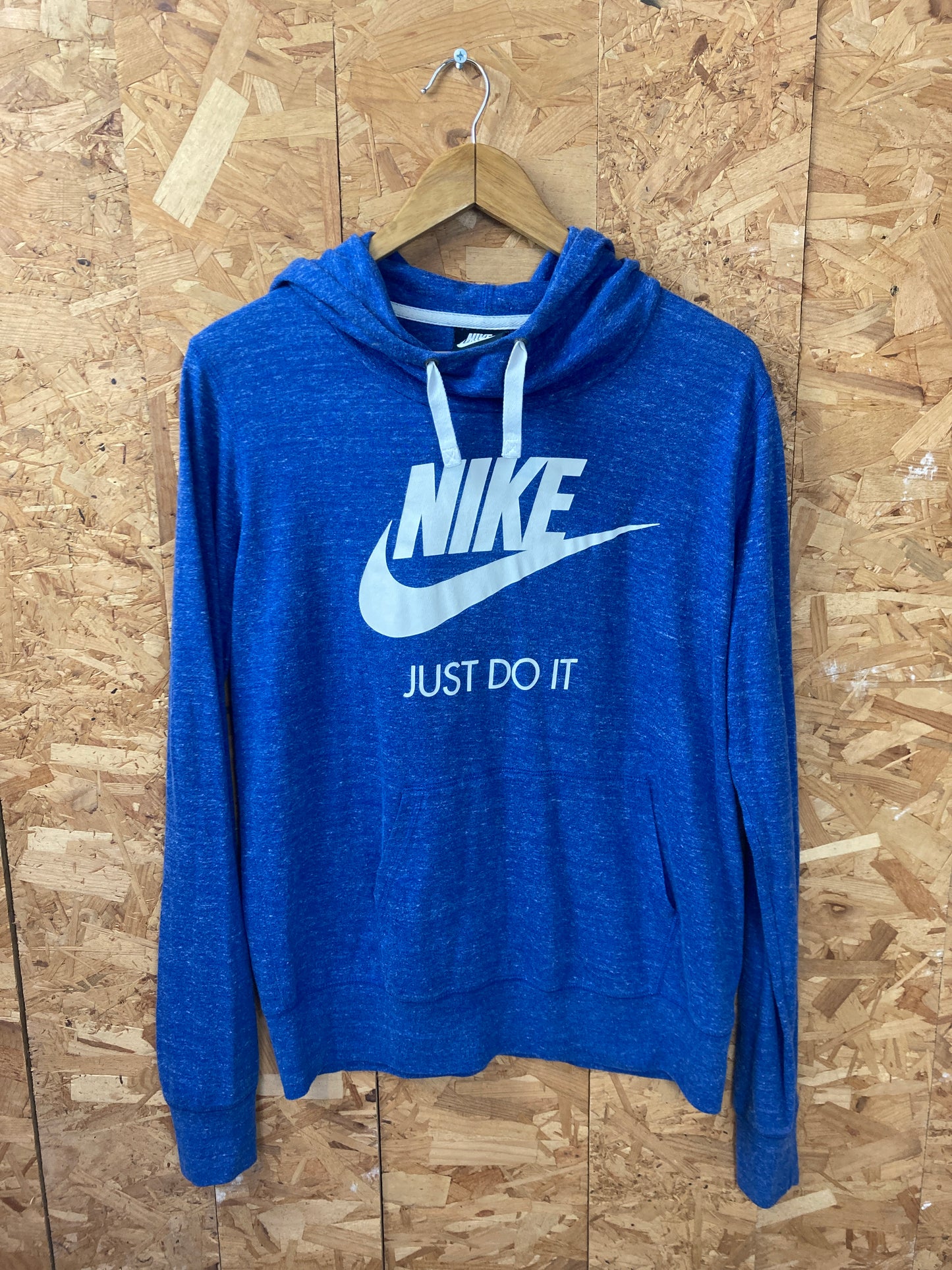 Vintage 90s blue Nike just do it spell out hoodie size XL lightweight snood neck