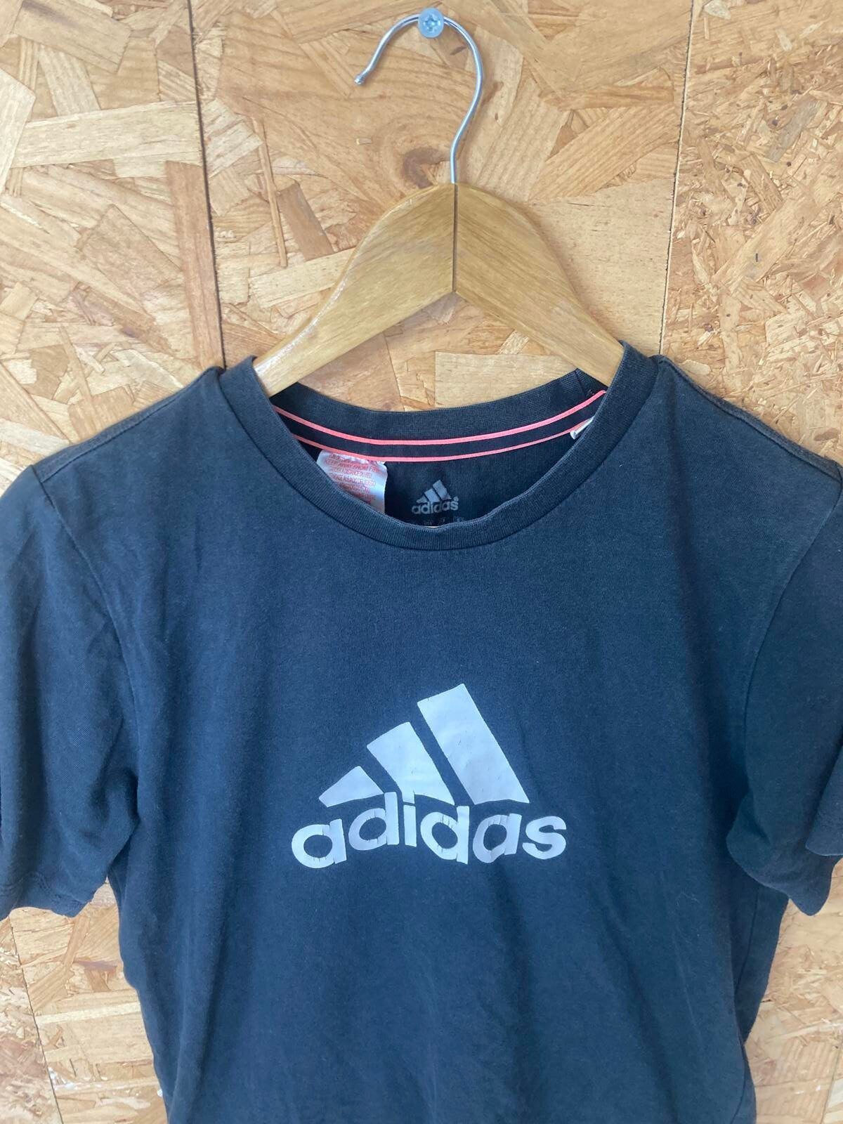 vintage Y2K black faded adidas Tshirt size small