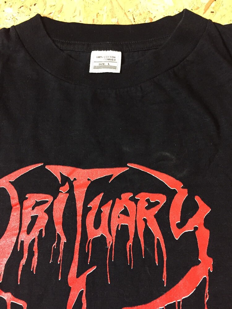 Rare Vintage 1990 Obituary Cause of death album tour US t shirt size large