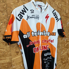 Vintage All Training CZ Test Competition Mallorca 2014 orange black white cycle jersey size M