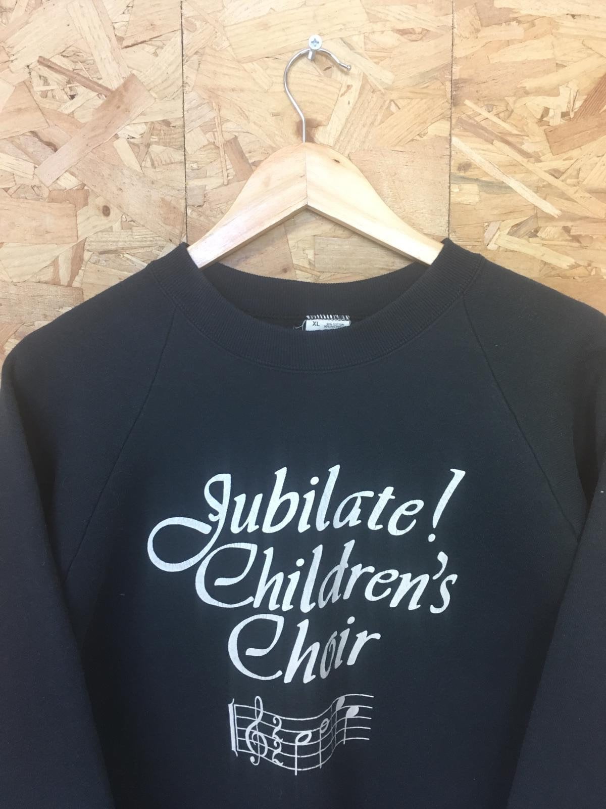 Vintage 90s Jubilate Children’s Choir USA souvenir quirky crew neck sweater size XL