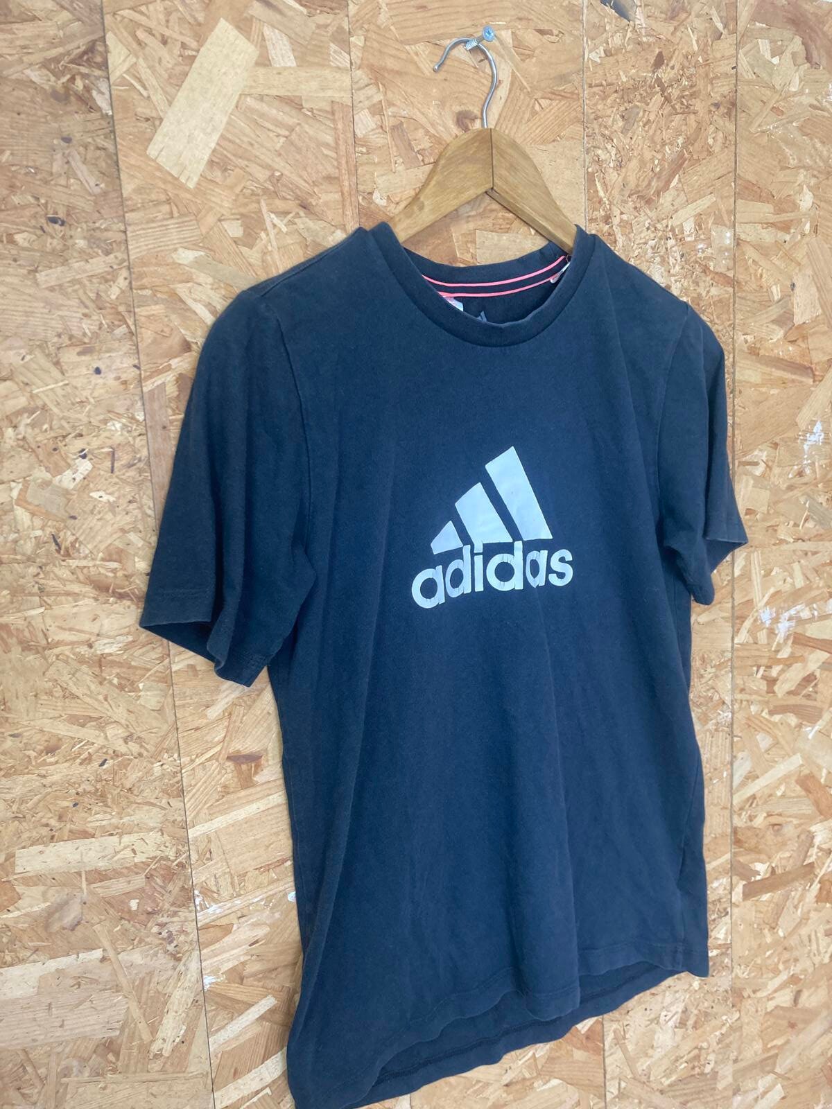 vintage Y2K black faded adidas Tshirt size small