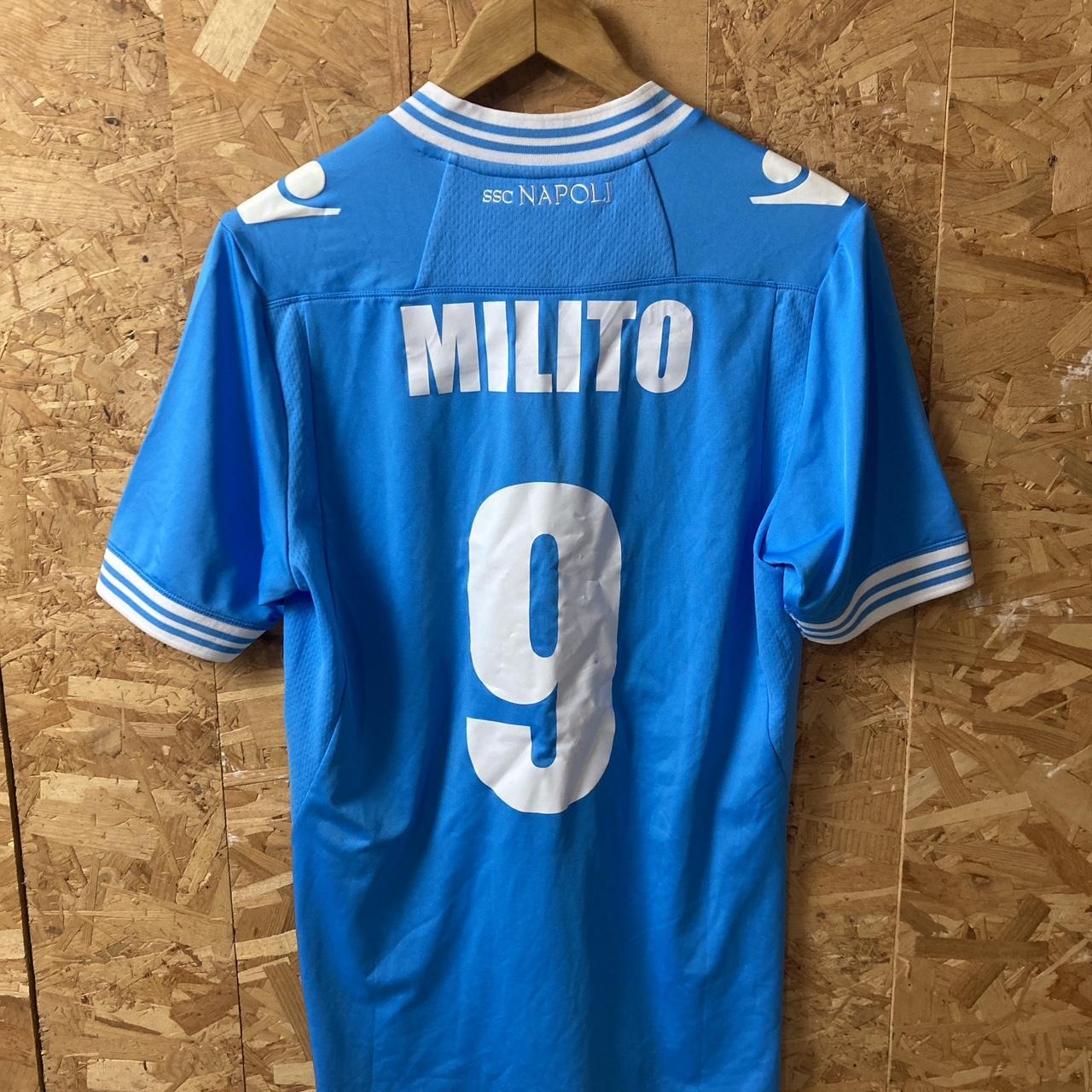 Napoli brand new milito 9 shhirt by macron size XL