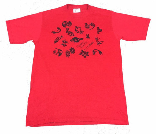 Vintage 90s red Mimbers Graffiti by LeMarbe USA souvenir t-shirt size medium