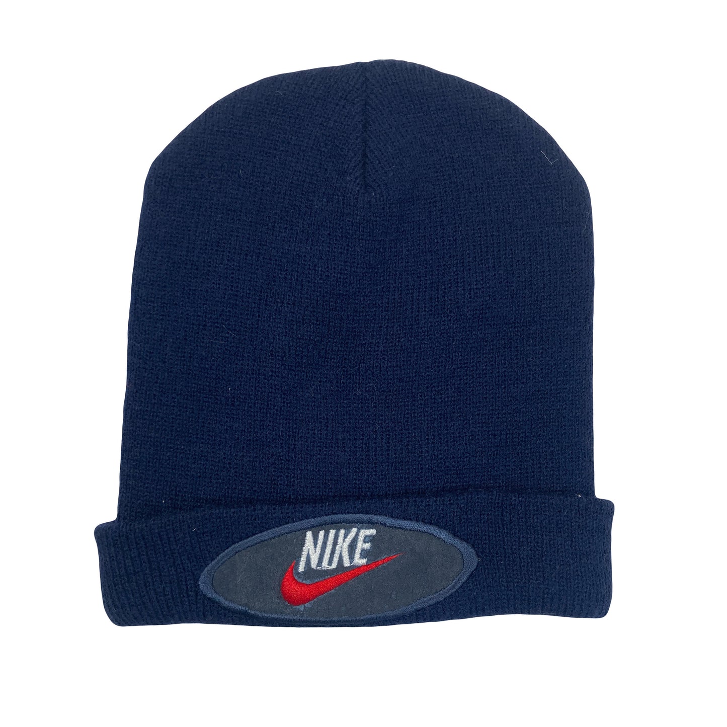 Vintage Y2K Nike minimal logo navy blue winter beanie hat