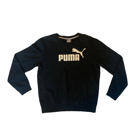 Vintage Y2K Puma spell out logo black sweater size small oversized fit