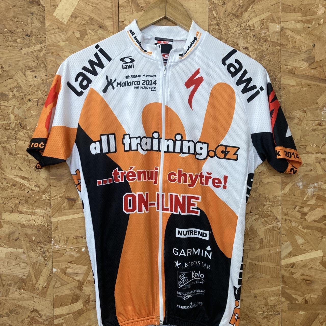 Vintage All Training CZ Test Competition Mallorca 2014 orange black white cycle jersey size M