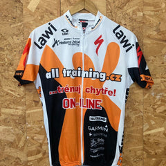 Vintage All Training CZ Test Competition Mallorca 2014 orange black white cycle jersey size M