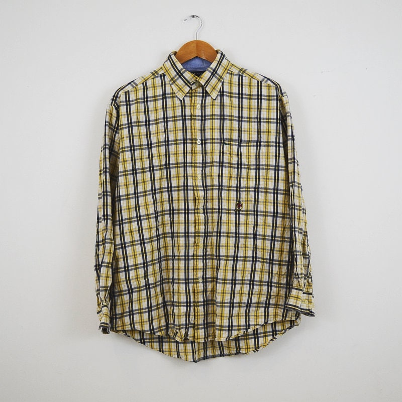 Tommy Hilfiger 90s Vintage Check Shirt Yellow & Blue