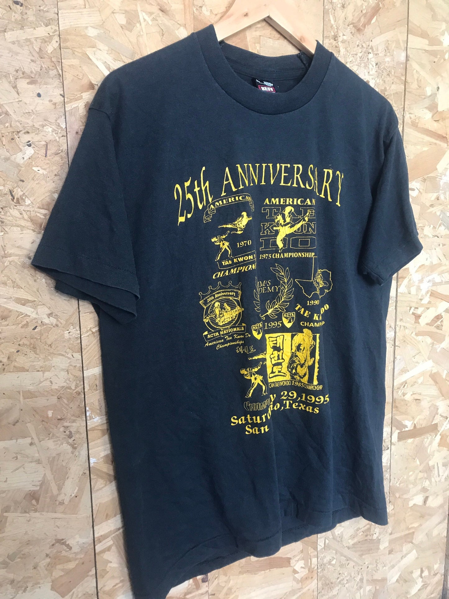 Vintage 1995 25th anniversary Tae Kwon Do championship San Antonio Texas USA souvenir t-shirt size large