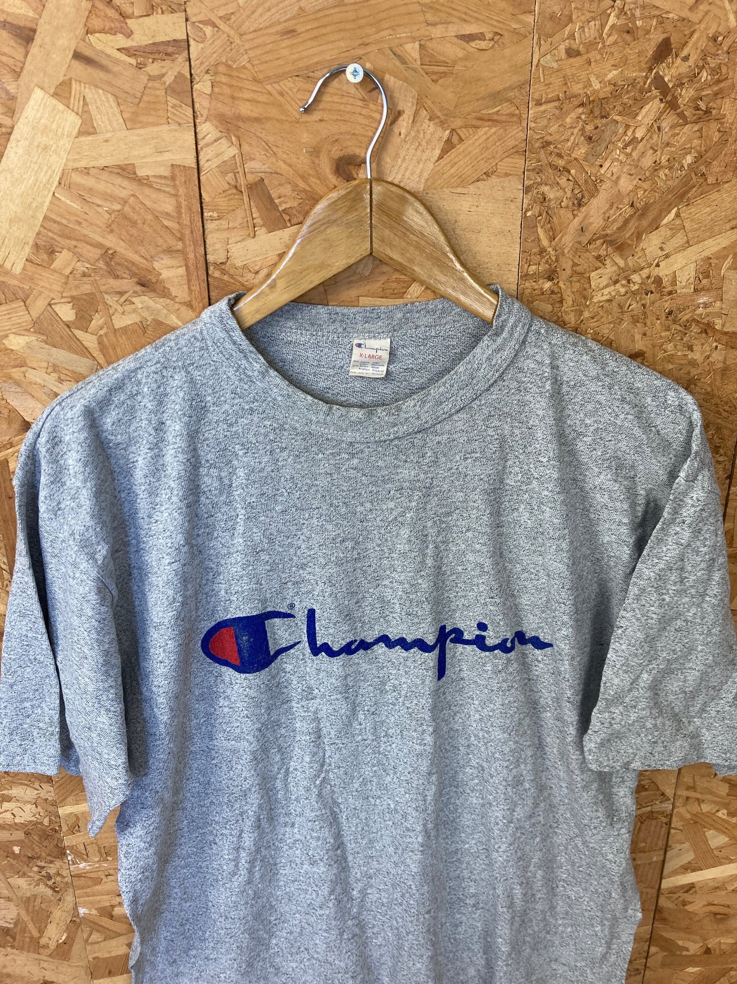 Vintage 80s Champion USA single stitch grey t-shirt size XL