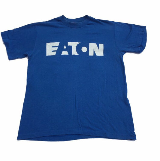 Vintage 90s Eaton 13 USA college sports souvenir mid blue t shirt size medium