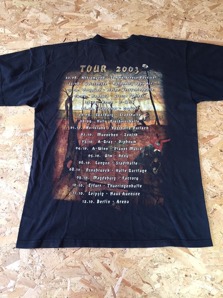 Vintage In Extremo 2003 tour metal rock band tour t-shirt size large