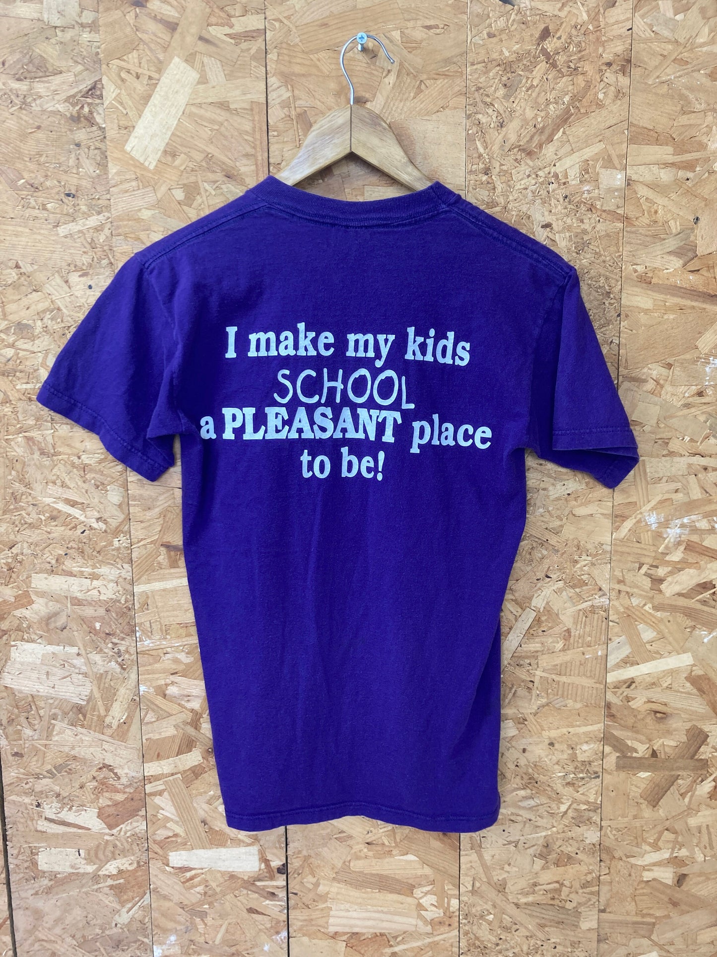 Vintage 90s Pleasant Glade Elementary School USA souvenir quirky purple t-shirt size small