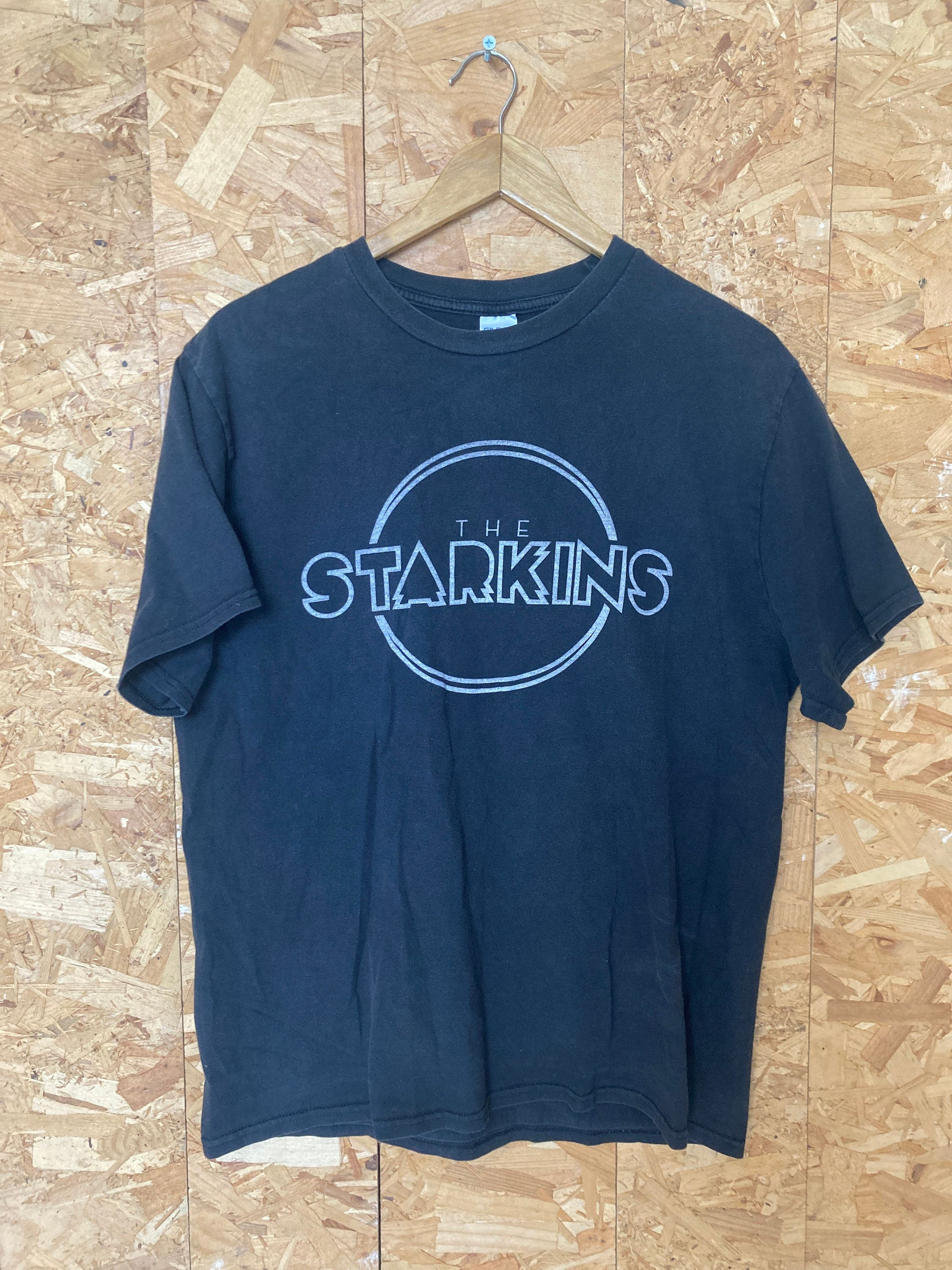 Vintage Y2K black Starkins British pop rock punk band quirky souvenir punk band t-shirt size large
