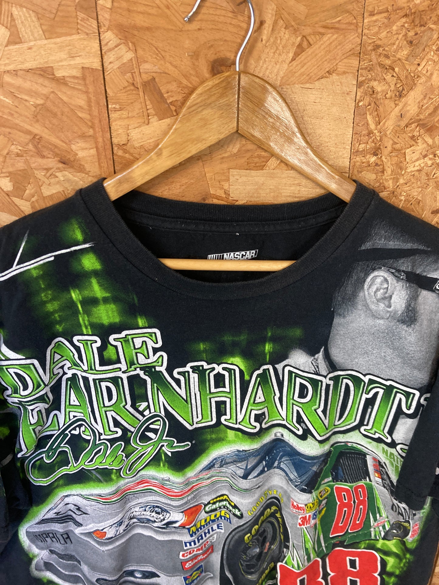 Vintage 90 NASCAR Dale Earnhardt Jr souvenir all over print t-shirt size XL