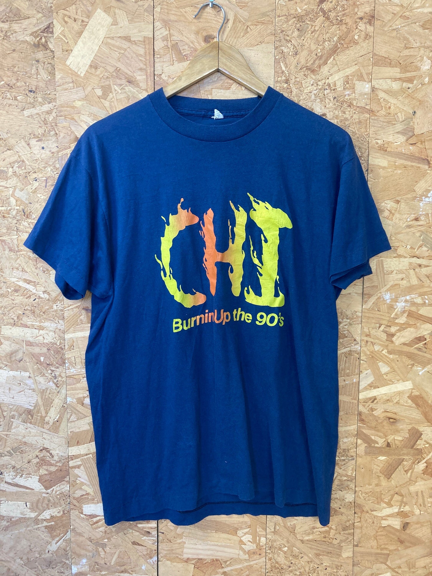 Vintage 90s CHI burning up the 90’s souvenir navy blue t-shirt size XL by screen stars