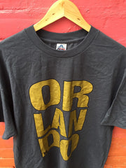Vintage 90s Orlando Florida USA souvenir college varsity dark grey gold t shirt size extra large