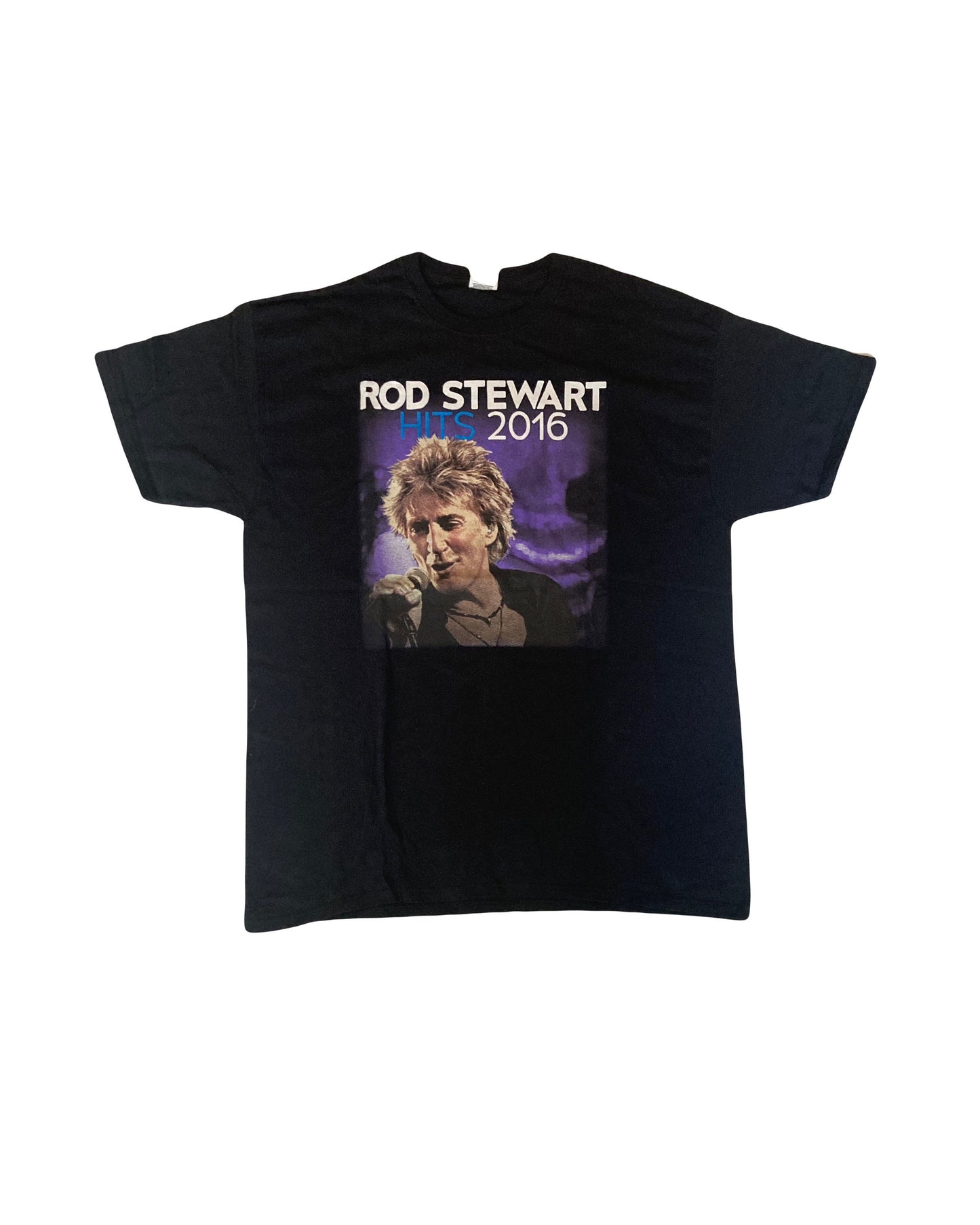 Vintage glam rock Retro music merch band t-shirt rod stewart tour double side print size XL