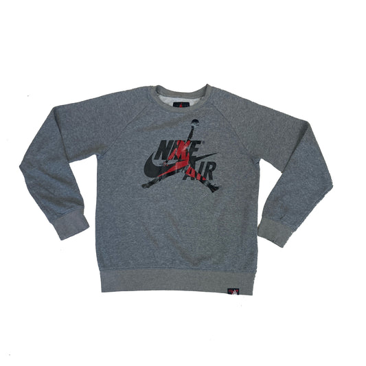 Vintage Y2K Nike Air Jordan grey crew neck sweater size small