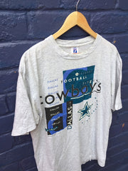 Vintage 95 Dallas Cowboys NFL football USA souvenir grey marl t shirt size xlarge