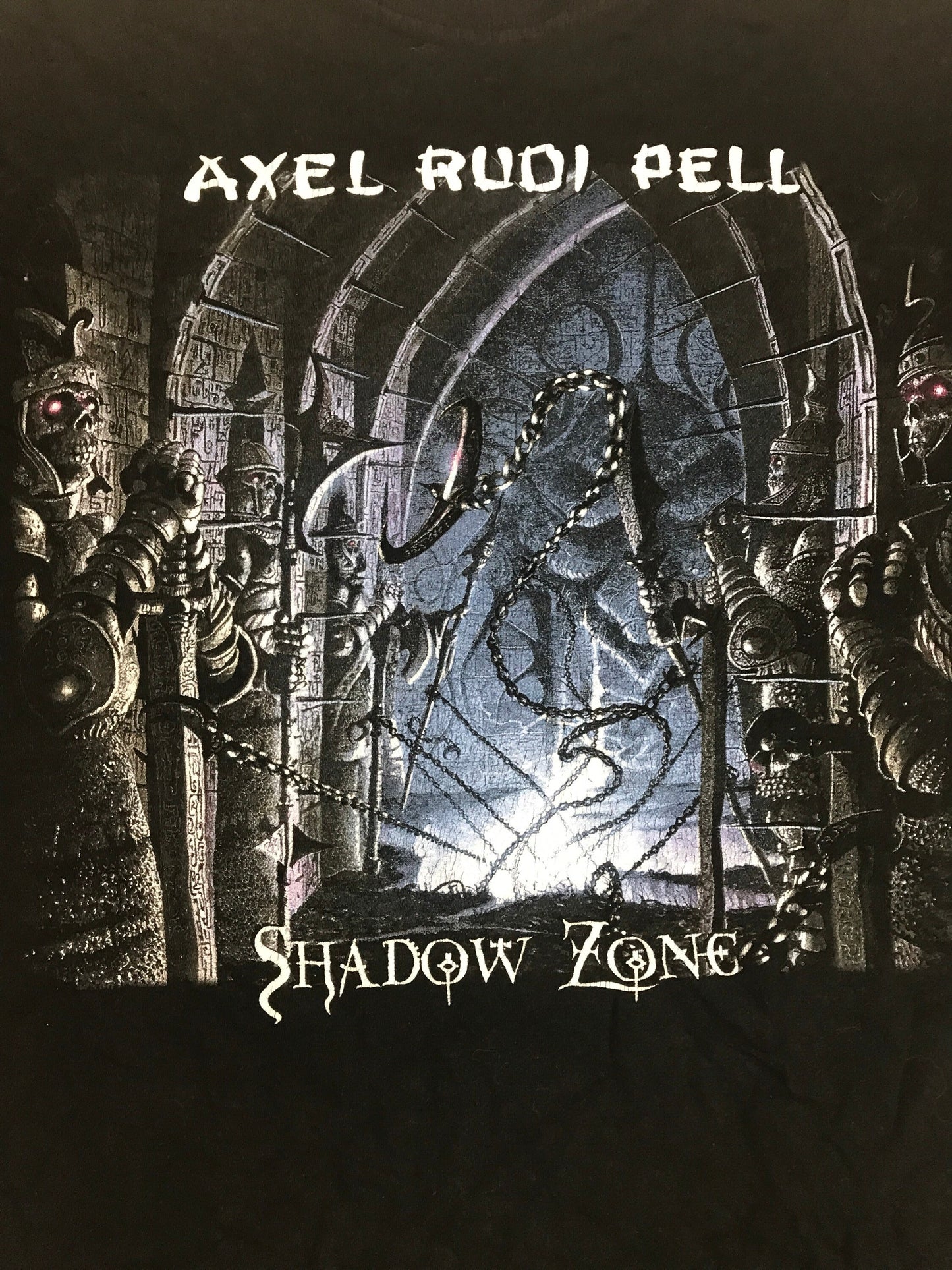 Rare Vintage 00s Axel Rudi Pell Shadow Zone tour dark metal german rock band tour t-shirt size XL