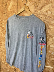Vintage Y2K Disney Mickey Mouse grey long sleeve t shirt size medium