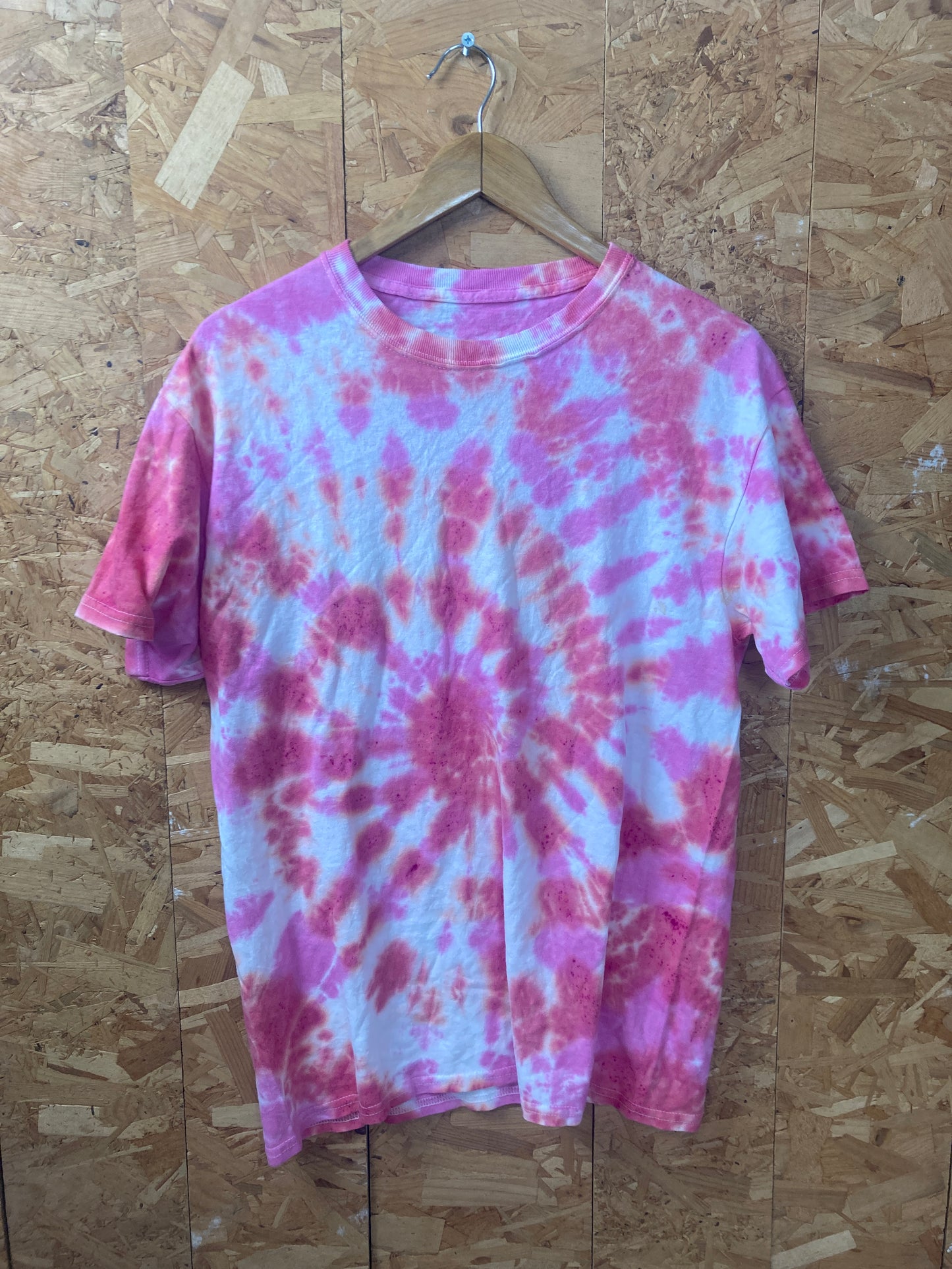 Vintage psych candy pink acid wash tye-die t-shirt size medium