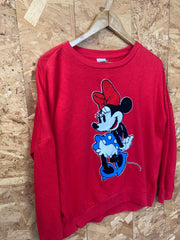 Vintage Y2K Walt Disney Mini Mouse  textured red sweater size medium