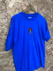 Vintage 90s Quirky Awestruck Christ In Youth religious souvenir USA blue t-shirt size large