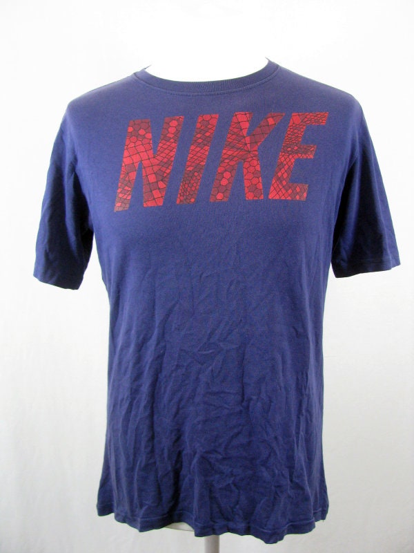 Vintage Y2K navy blue red t-shirt size XL by Nike