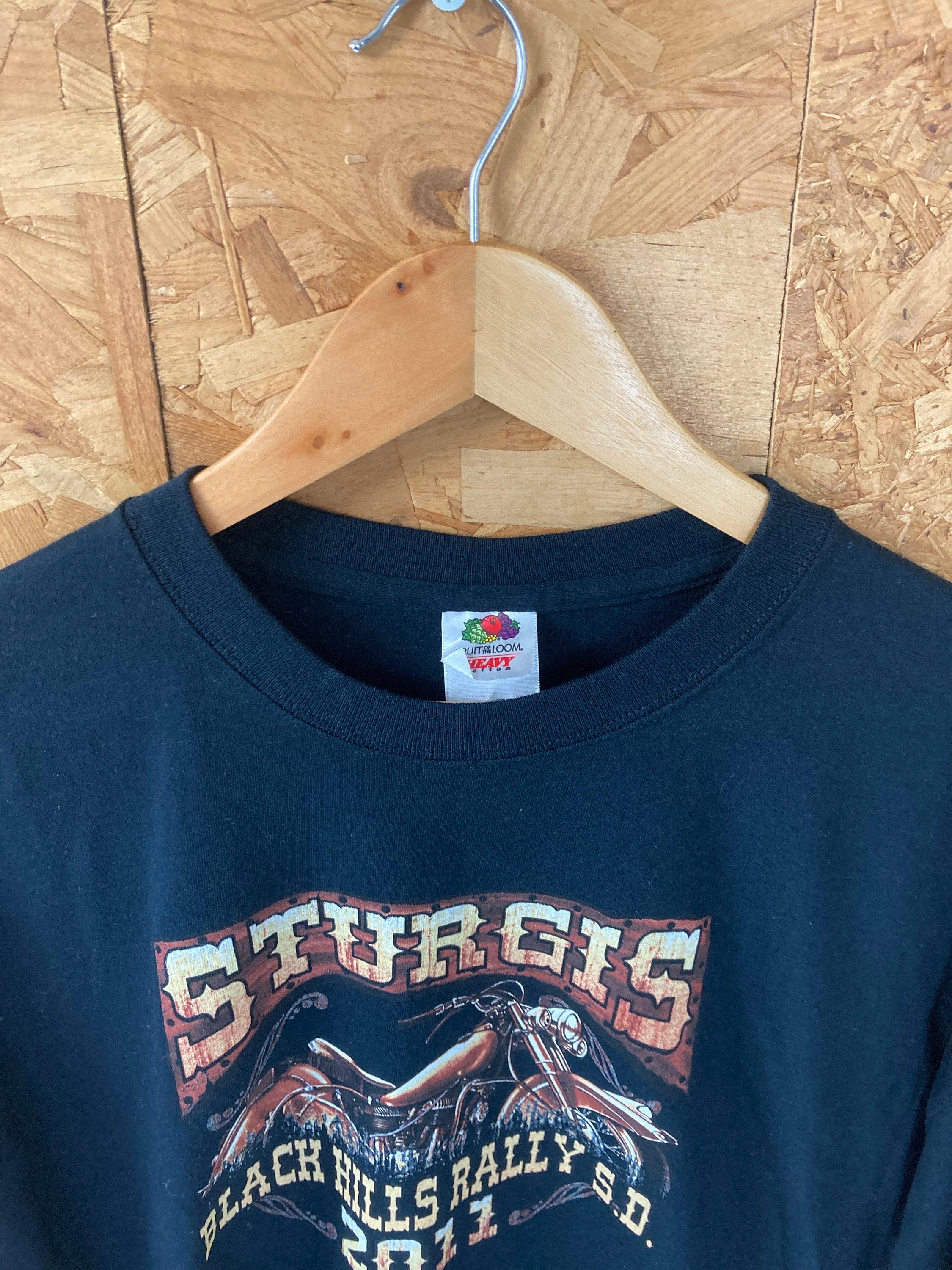 Vintage 00s Sturgis Blackhills Rally metal biker gang t shirt size XXL