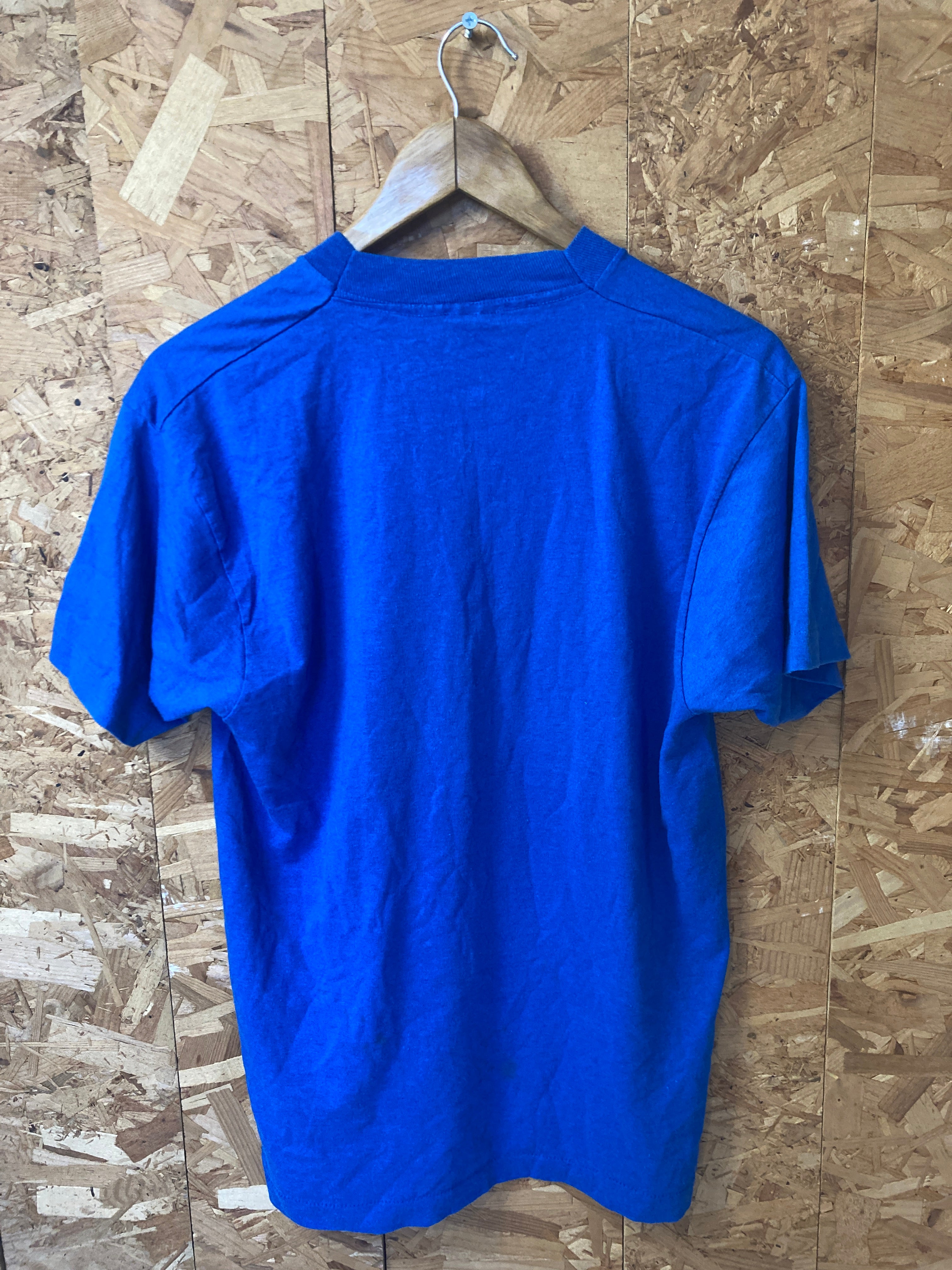 Vintage 90s blue 100 mile snow safari forest county souvenir t-shirt size large