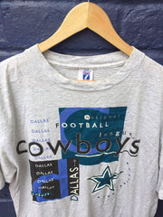 Vintage 95 Dallas Cowboys NFL football USA souvenir grey marl t shirt size xlarge
