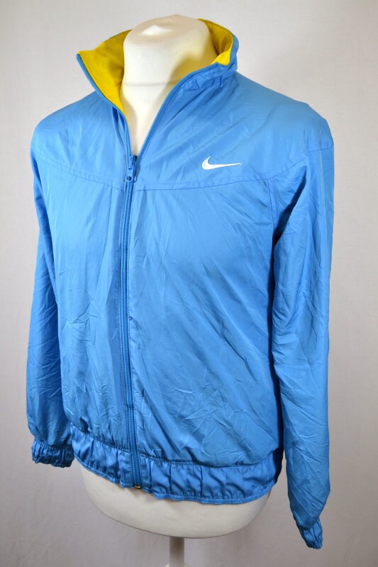 Nike Retro Blue Yellow Reversible Shell Jacket Tracksuit Top size small