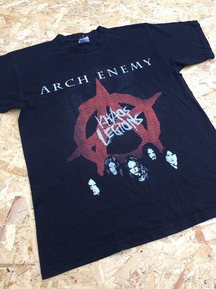 Vintage Arch Enemy Khaos Legions No Gods No Masters Swedish melodic rock band t-shirt size medium