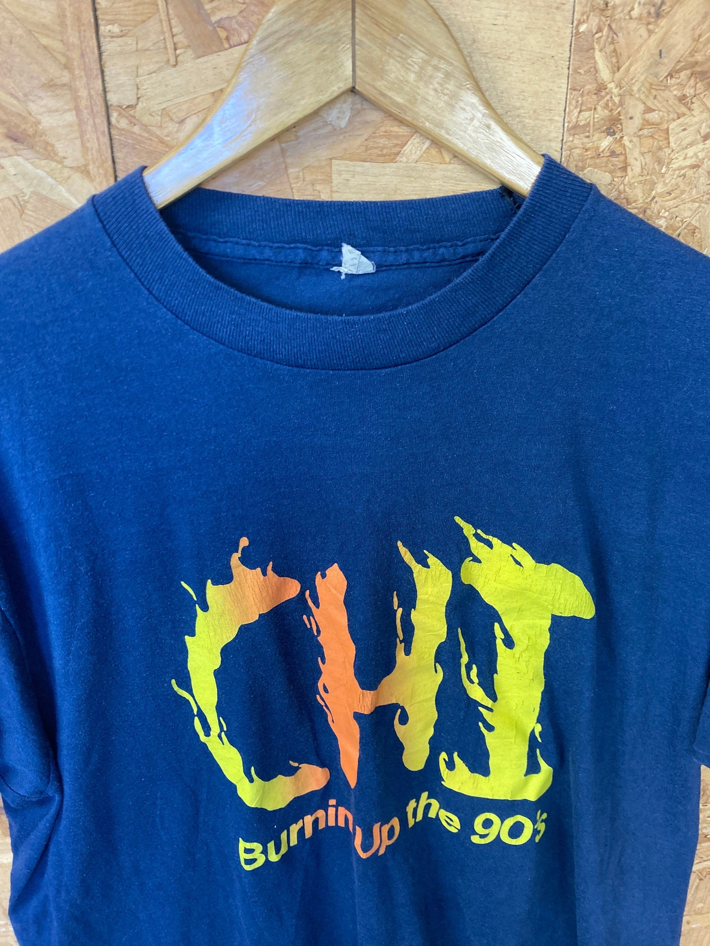 Vintage 90s CHI burning up the 90’s souvenir navy blue t-shirt size XL by screen stars