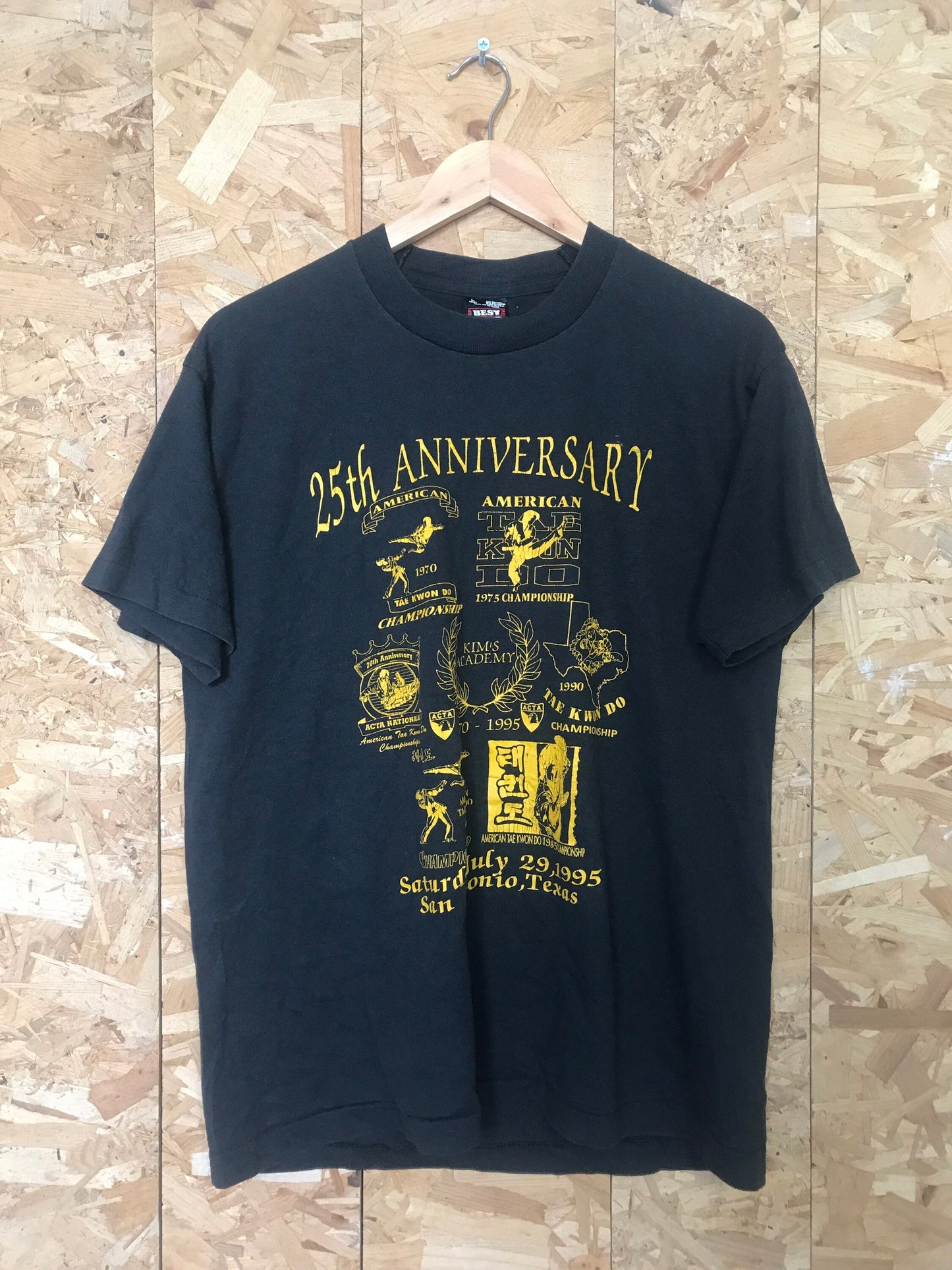 Vintage 1995 25th anniversary Tae Kwon Do championship San Antonio Texas USA souvenir t-shirt size large