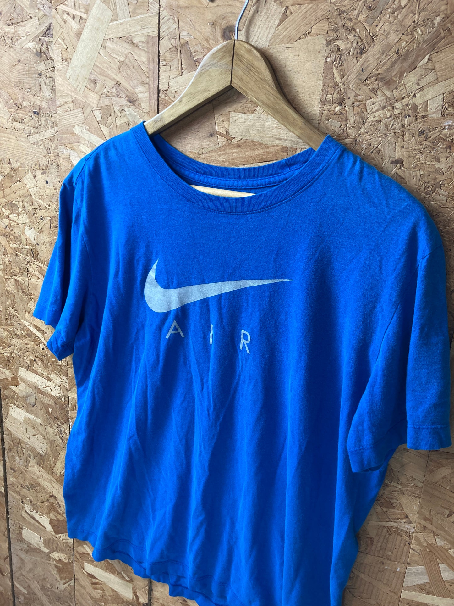 Vintage Y2K Nike Air logo minimal blue t-shirt size medium