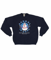 Vintage 00s USA &quot;School is Cool&quot; James Madison Intermediate New Jersey navy blue sweater by Lee size large