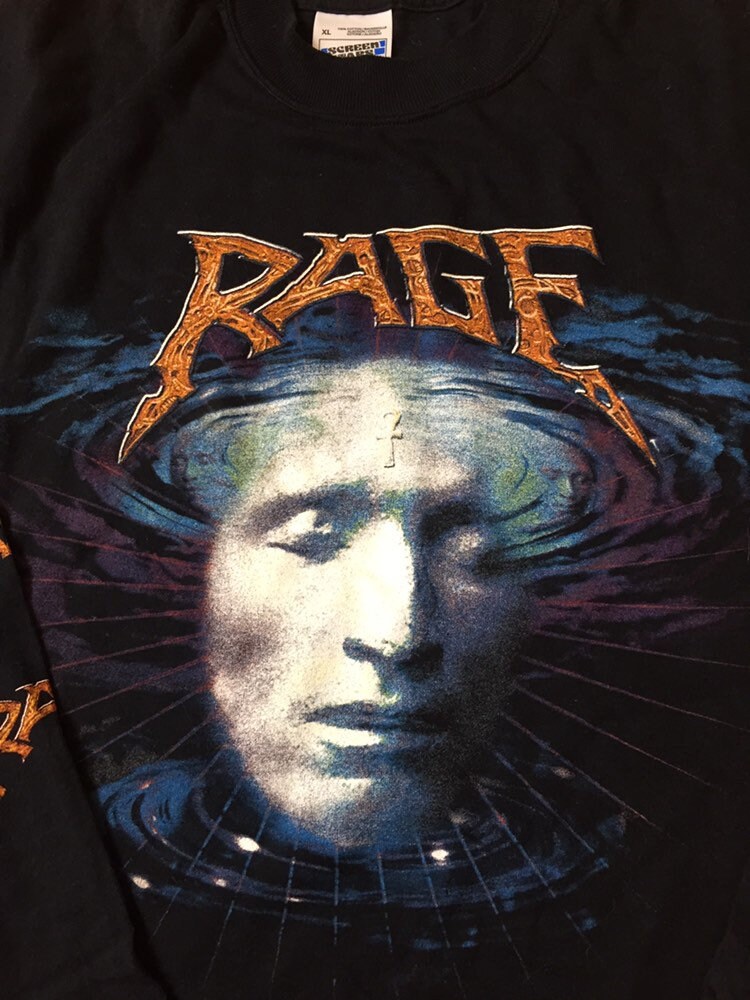 Vintage Rage German heavy metal band Ghosts album release ‘99 long sleeve t-shirt size XL