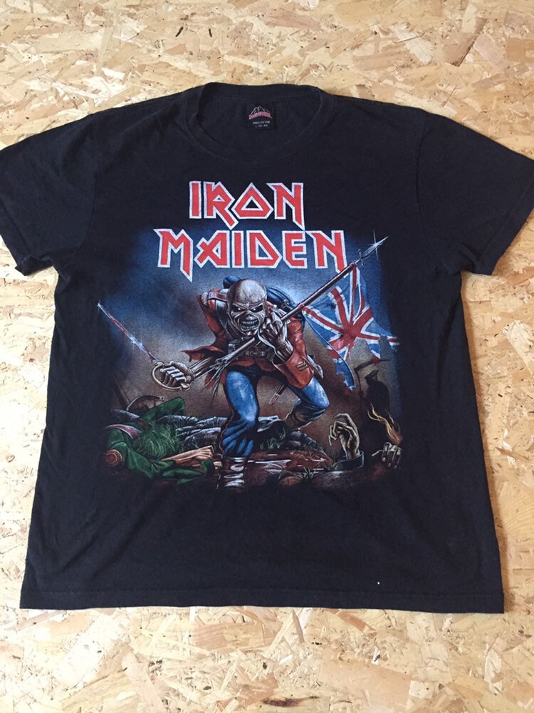 Rare Vintage 90s Iron Maiden The Trooper metal rock pop punk band t-shirt size large