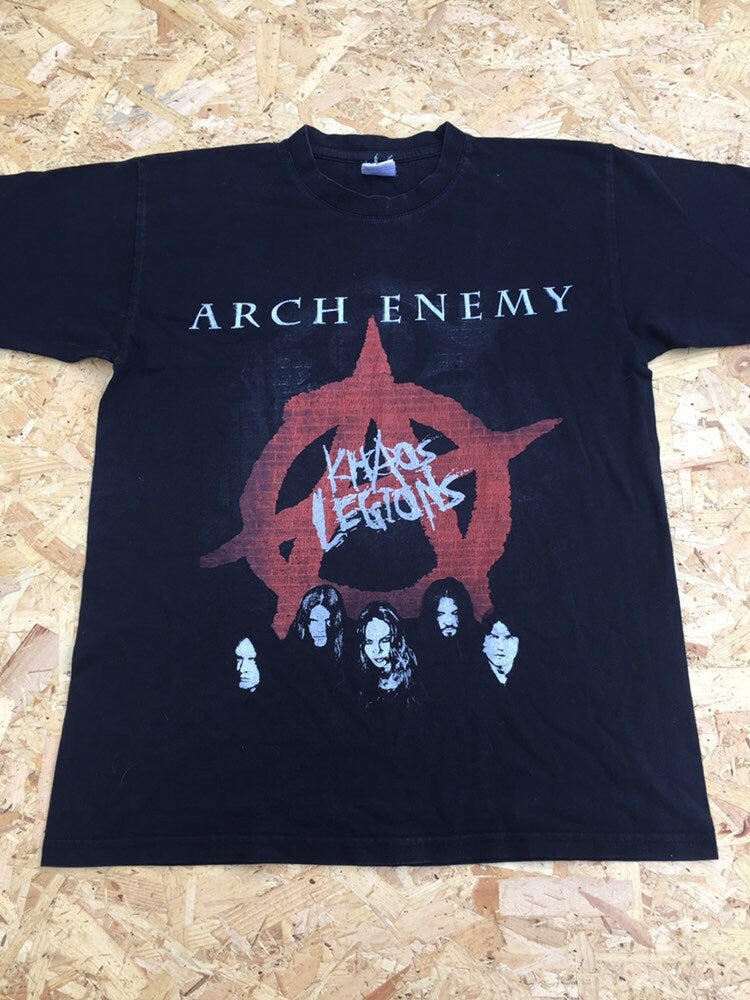 Vintage Arch Enemy Khaos Legions No Gods No Masters Swedish melodic rock band t-shirt size medium