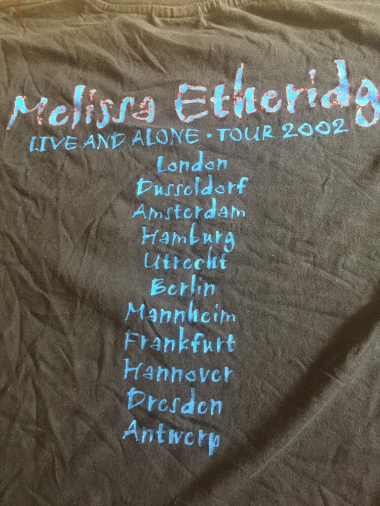 Vintage 00s country pop music icon Melissa Etheridge European tour of 2002 size large