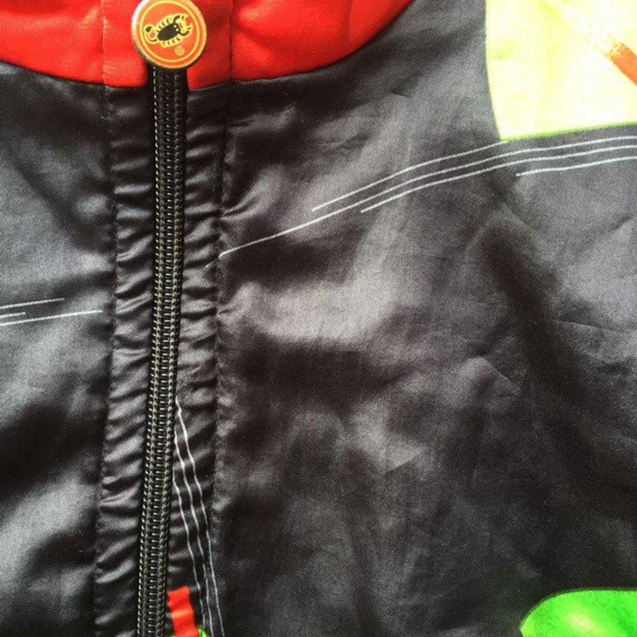 Vintage 90s high quality Castelli Italian made cycle jacket black satin green red size XL