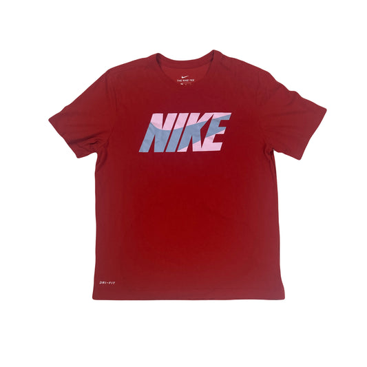 Vintage Y2K Nike red swoosh in logo t-shirt size medium