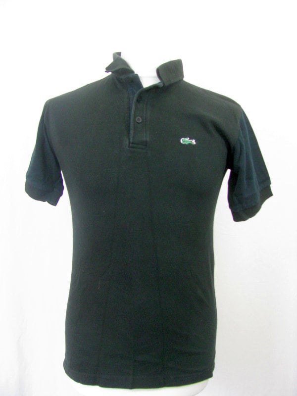 Vintage 90s Lacost black polo shirt size small